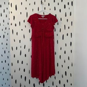 Girls Red Sparkle Dress